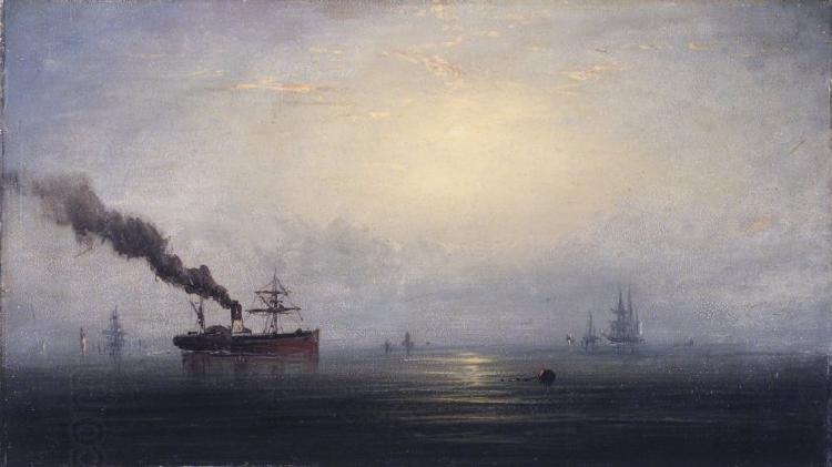 James Hamilton Foggy Morning on the Thames China oil painting art